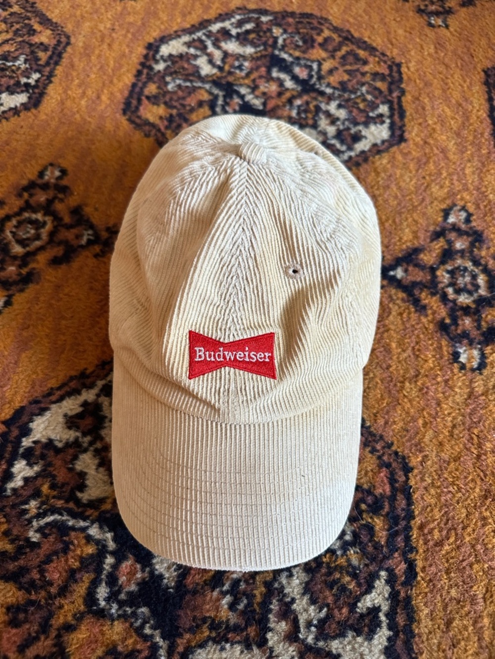 Been Trill Beige Corduroy Budweiser Baseball Cap